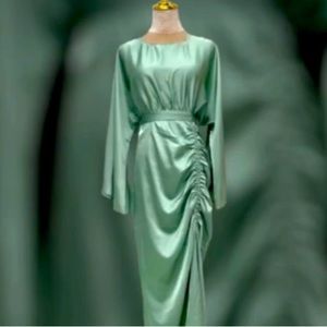 Satin long stylish abaya